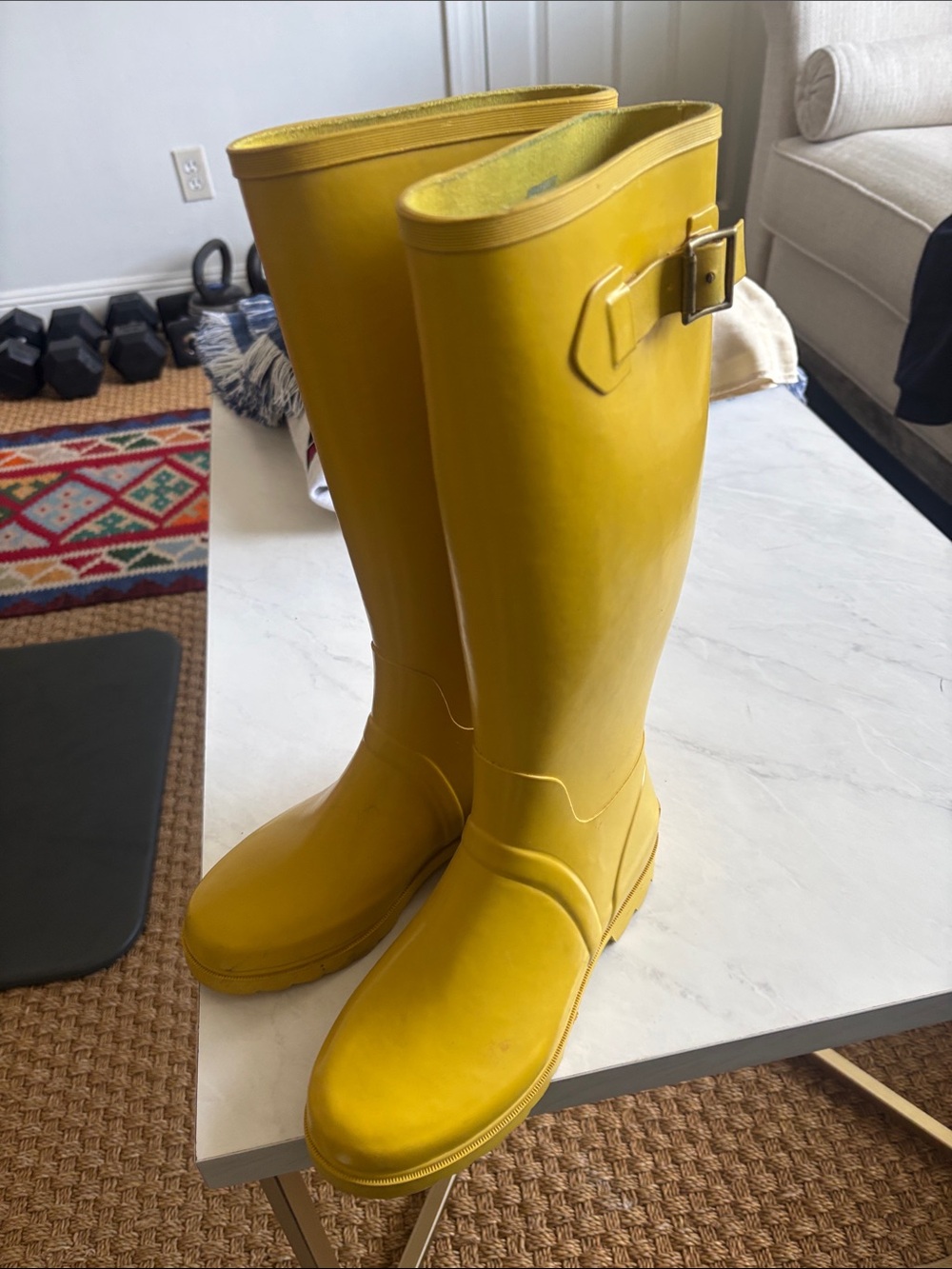 Ralph Lauren Polo Sport Yellow Knee-High Rain Boots